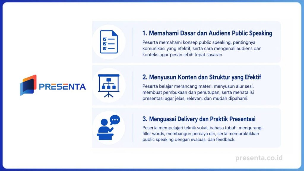5 Rekomendasi Training Public Speaking Terbaik di Indonesia - PRESENTA