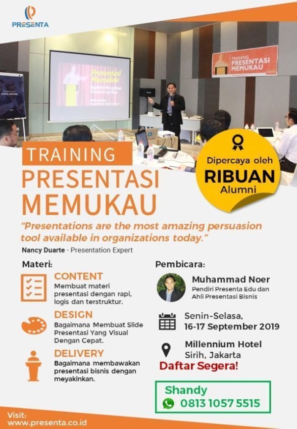 Poster Training Publik Presentasi 16-17 September 2019