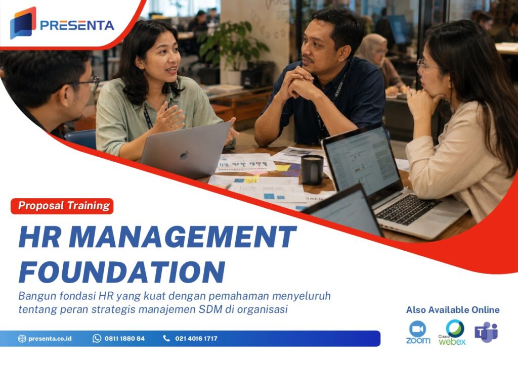HR Foundation: Definisi, Komponen, dan Implementasinya di Perusahaan 4 Proposal-Training-HR-Managenment-Foundation-Presenta-Cover