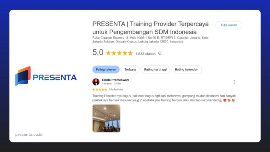 Rekomendasi Penyelenggara Corporate Training untuk Karyawan di Indonesia - PRESENTA