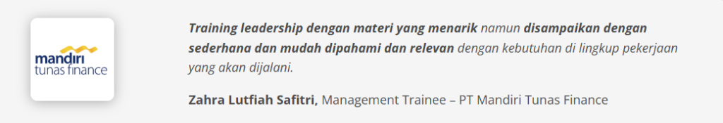 Training Coaching dan Mentoring di Indonesia: Program, Materi, Metode, Trainer, dan Harga 9 Training Coaching dan Mentoring di Indonesia: Program, Materi, Metode, Trainer, dan Harga 4