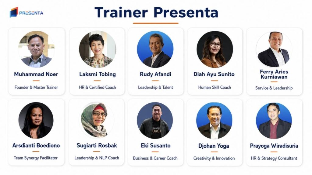 10 Ciri-Ciri Lembaga Training Terpercaya yang Wajib Kamu Kenali 2 Trainer Berkualitas PRESENTA