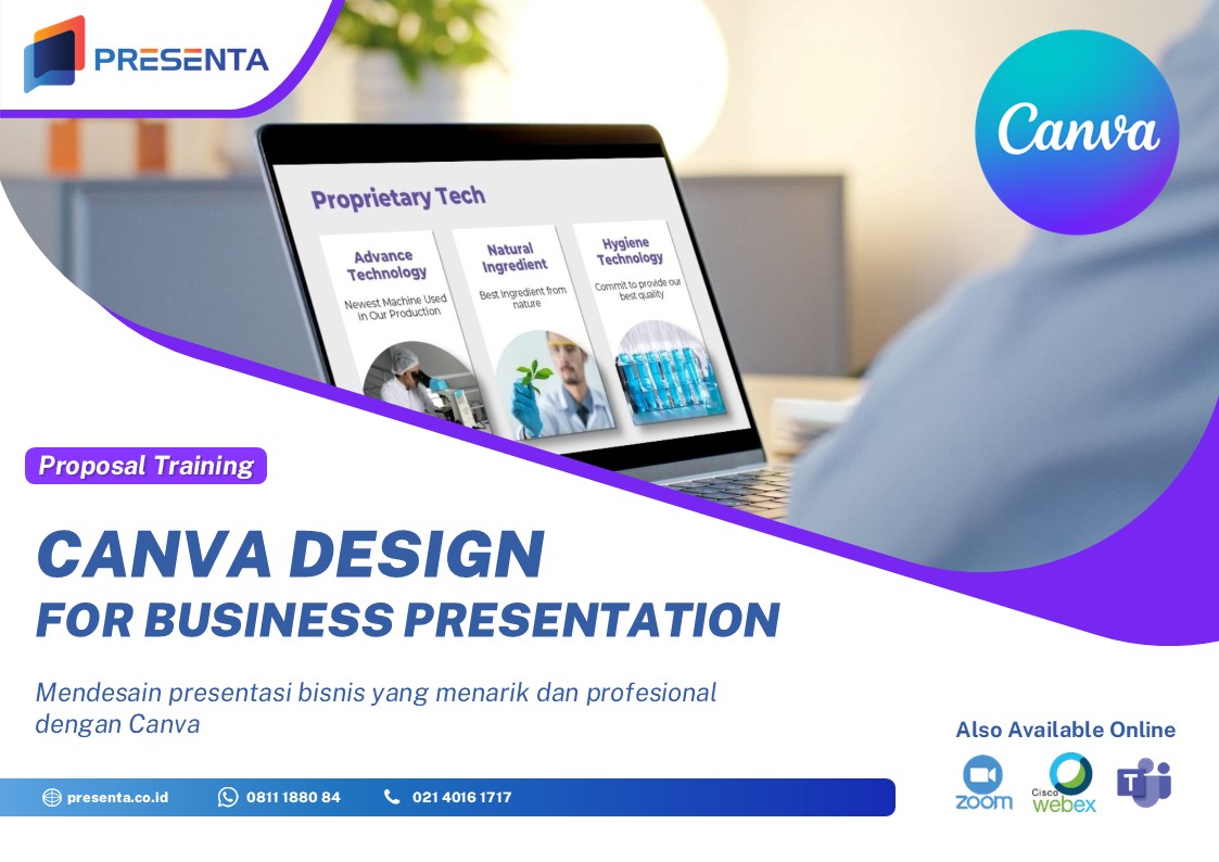Training Canva Design for Business Presentation - Presenta Cover Training Canva Jakarta