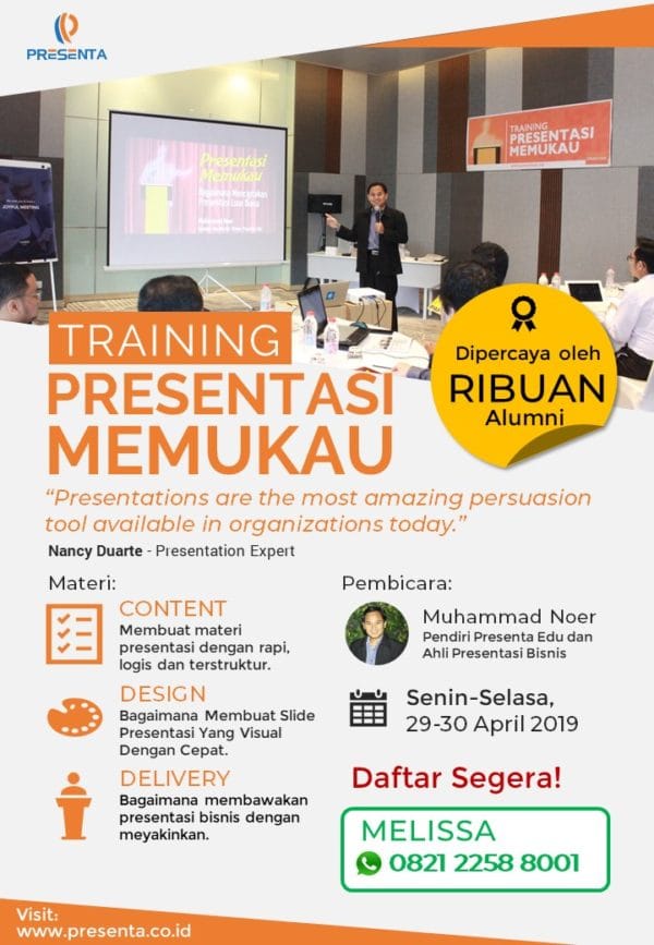 Training Presentasi Memukau April 2019