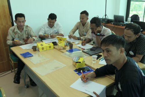 Training Smart Mind Mapping - Institut Teknologi Sumatera 3 Peserta sedang mengerjakan tugas membuat mind map (manual)