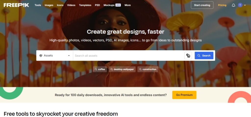 Freepik website gambar gratis